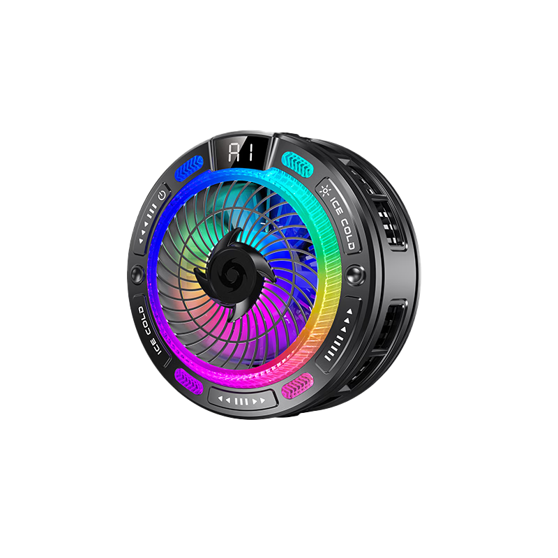Zhiguozhe Wind-Suction Infinite Gear AI Temperature Control Freezing Mobile Phone Cooler Magnetic Adsorption Tablet Gaming E-sports Live Semiconductor Cooling Compatible with Apple
