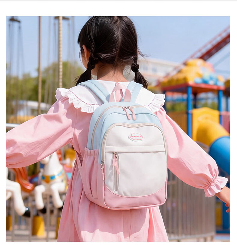 Warrior Children's Backpack Outdoor Travel Small School Bag Lightweight Stylish Primary School Spring and Autumn Study Tour Double Shoulder Bag 12