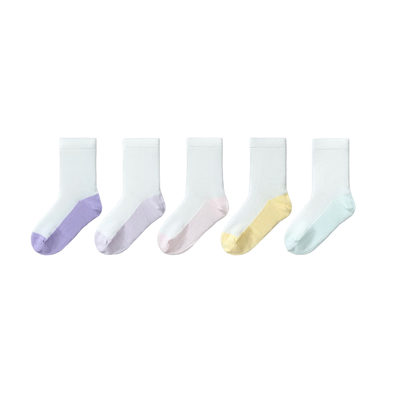 Balabala Kids Socks Summer Mesh Breathable Boys Girls Short Socks Soft Cotton Elastic Comfortable 5 Pairs Pack