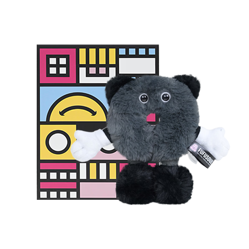 FUFUSOUL Grafflex Art Collaboration Scented Plush Doll Birthday Gift for Women Gray Keychain 520 Gift