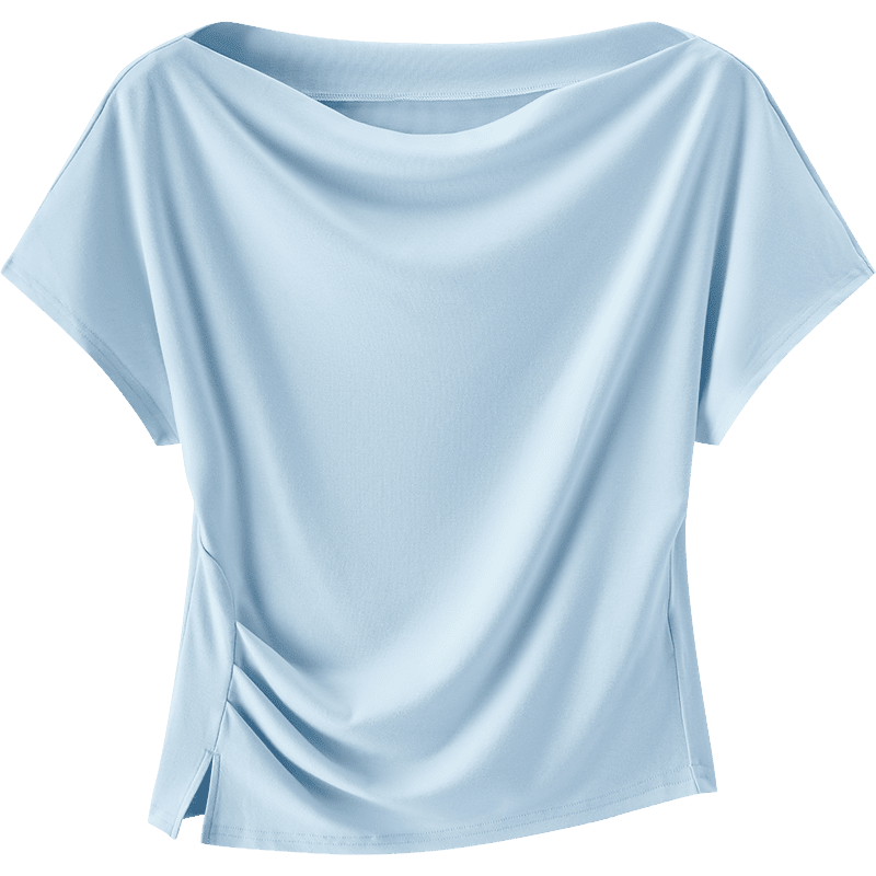 Semir Chen Duling Women's Short Sleeve T-Shirt 2026 Summer Crop Off-Shoulder Waist Slim Atmosphere Top 109326100005