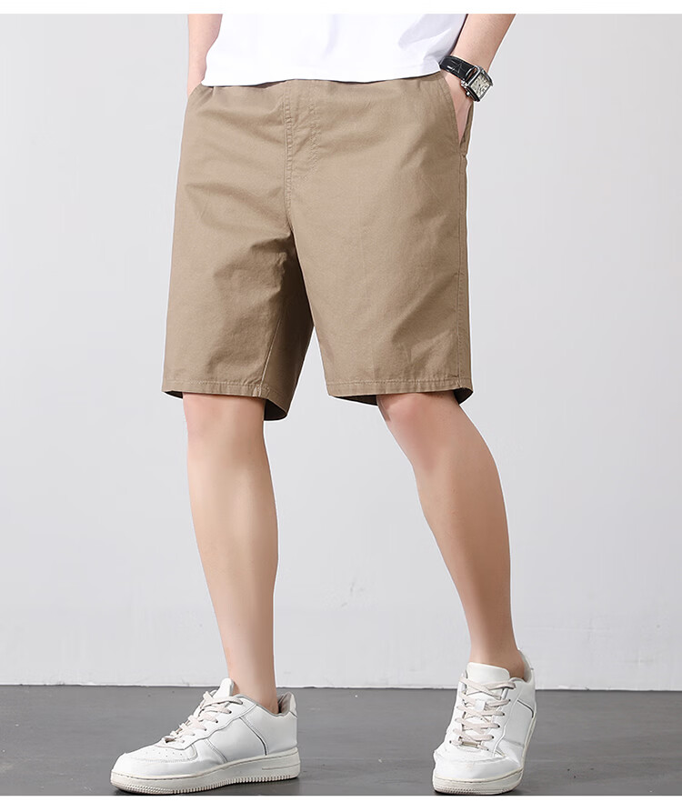 RED DRAGONFLY Men's Shorts, Fashionable And Simple, Pure Cotton, Solid Color, Comfortable, Breathable, Loose-Fitting, Versatile, Knee-Length Sports Shorts for Me 29