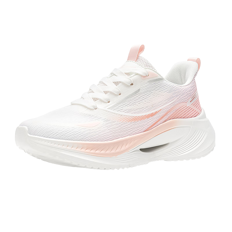 Warrior Women's Sports Shoes New Summer Thin Breathable Mesh Soft Sole Lightweight Shock Absorption Running Shoes White Pink Size 36