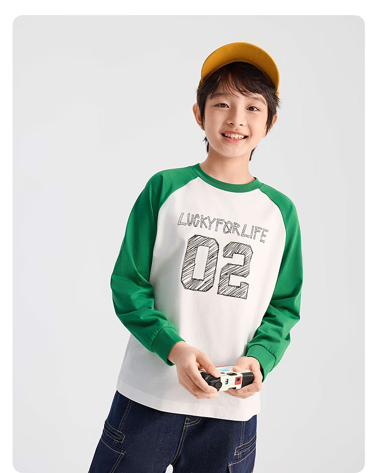 Balabala Kids Long Sleeve T-Shirt Boys 2026 Spring Top Girls Base Shirt [Mall Same Style] 11
