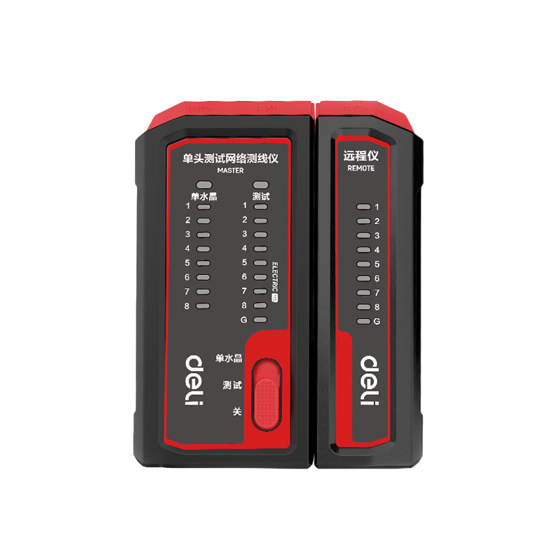 Deli Multifunction Network Cable Tester and Line Tracker, 2-in-1 Network and Telephone Line Tester with Intelligent Continuity Detection