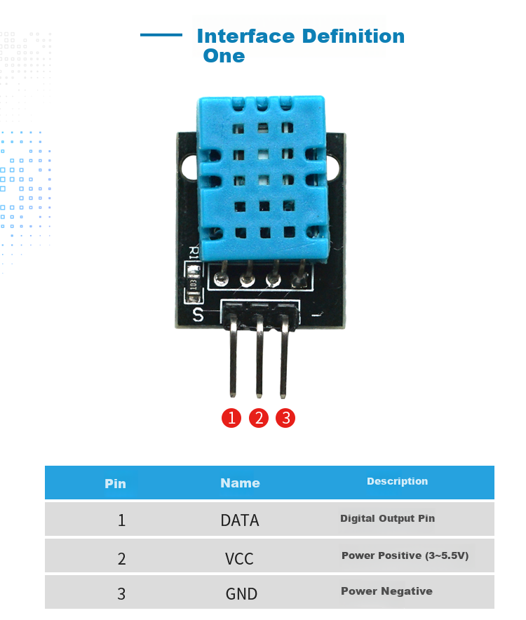 Diushitou DHT11 Digital Temperature And Humidity Sensor Module, Suitable for Arduino And STM 51 Microcontroller Development Boards 2