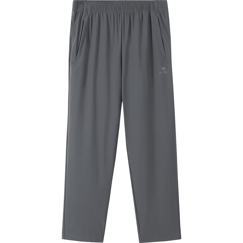 CAMEL Original Yarn Sun Protection Sports Pants Men Cooling Quick-Dry Straight Knit Pants C16BABLH013 Castle Gray L