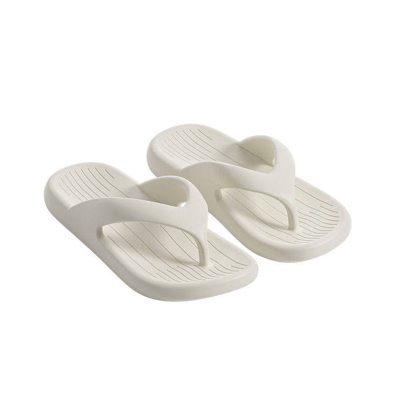 Puxiqingsha Women's New Soft Sole Non-Slip Flip Flops, Wearable Beach Slippers for Men, Cloud White, Size 40-41