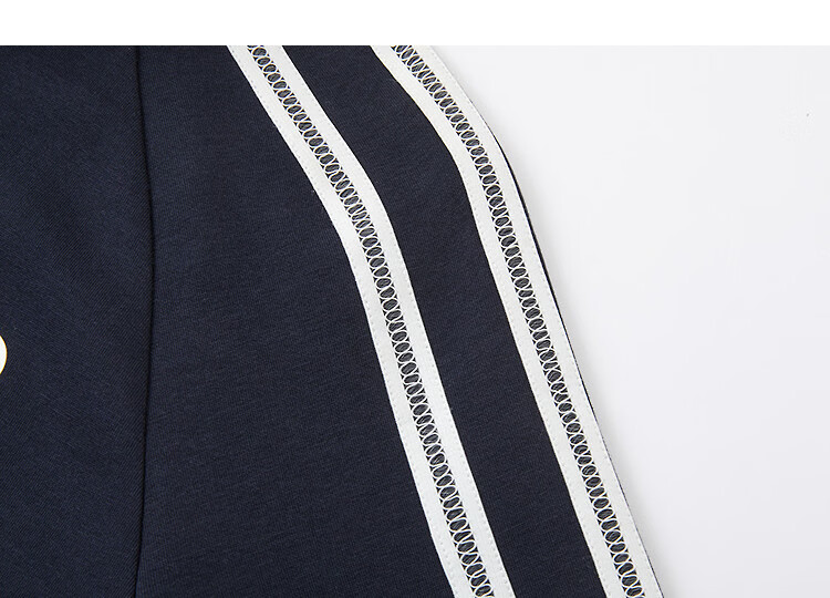 Demana [Comfort Elastic Air Layer] Spring Lightweight Sports Stand Collar Half-Placket Printed Ribbon Petite Women's Dress 6