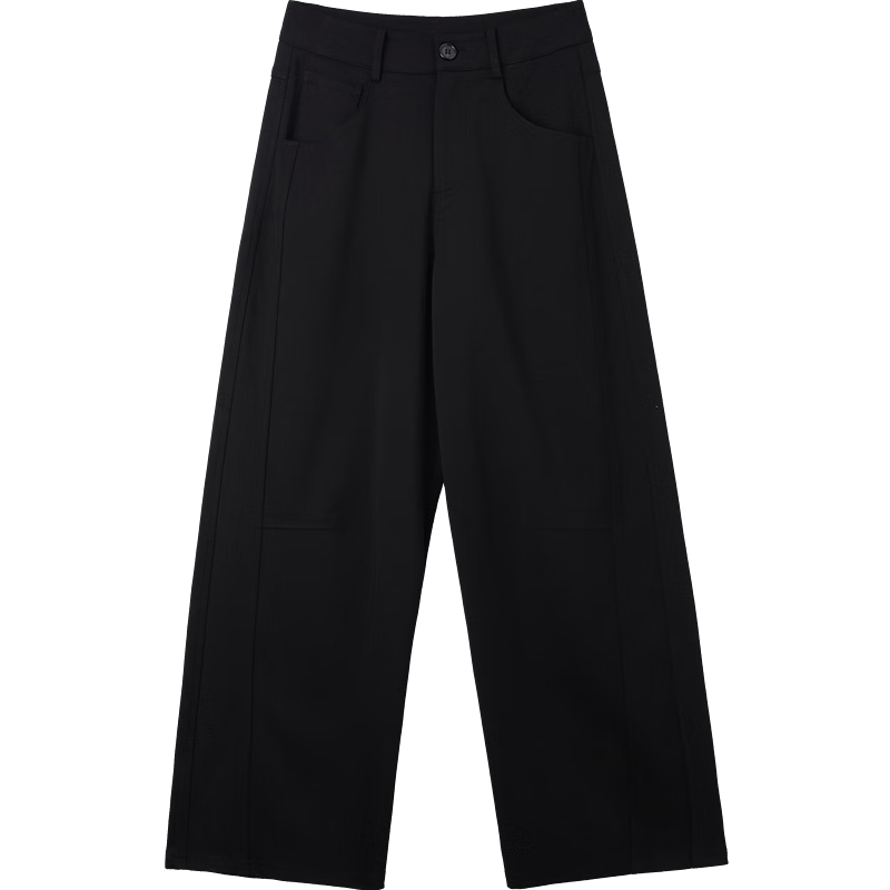 Demana [Cloud Feel Cotton Blend] Spring Lazy Urban Patchwork Seam Petite Loose Women's Curved Blade Casual Pants