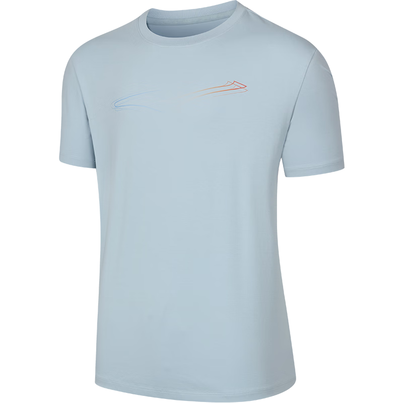 Erke Men's Summer New Sports T-Shirt Casual Outdoor Quick-Dry Antibacterial Ice-Feel Crew Neck