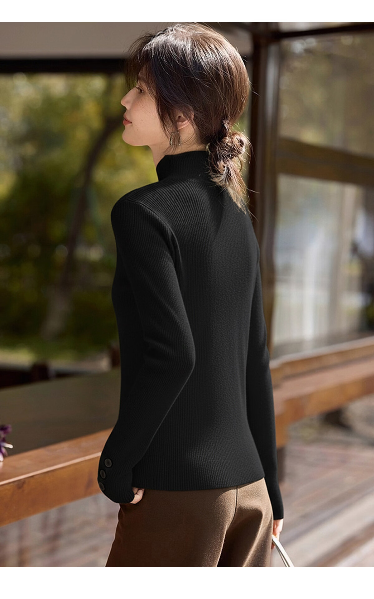 She Enjoy Women's Knitwear Half Turtleneck Slim Fit Solid Color Sweater Autumn Winter Base Layer T54Z121 16
