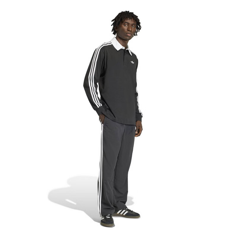 Adidas Originals Men's 3S PL Long Sleeve Polo KE3576 Black L 3