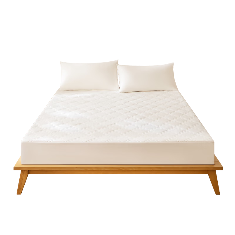 JD Jingzao Pure Cotton Soybean Padded Mattress Protector A-Class Antibacterial Thickened Soft Off-White 1.5m