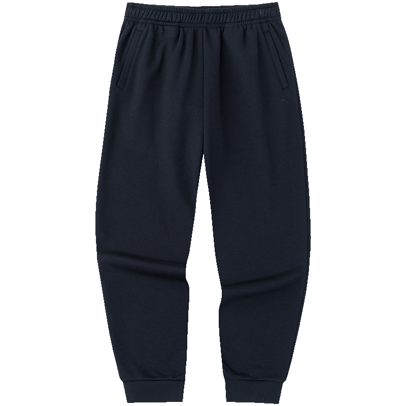 Anta Fleece Lined Jogger Pants | Knitted Women's Sports Trousers Winter New Fleece Warm Casual Elastic Cuff Sweatpants