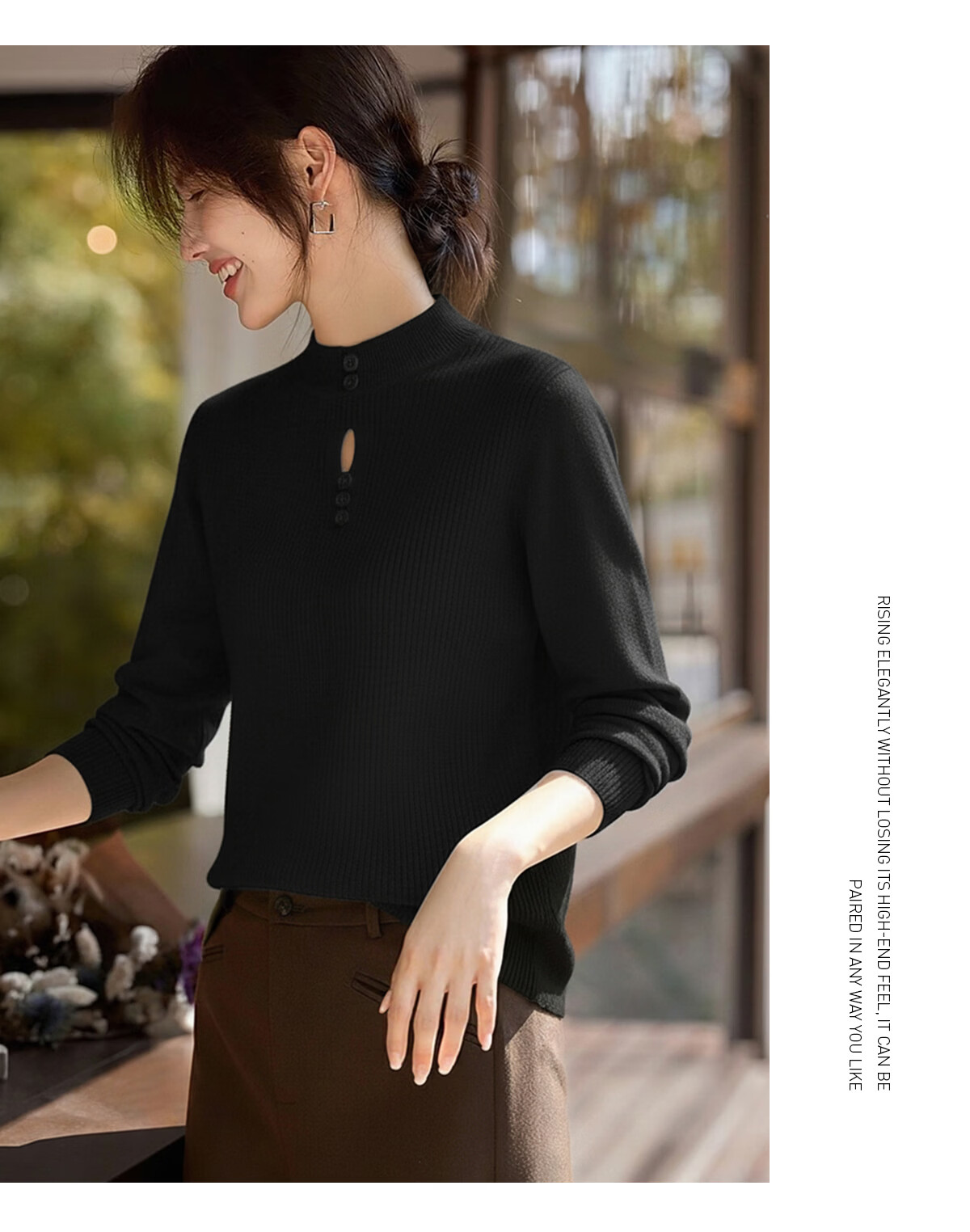 She Enjoy Women's Knitwear Half Turtleneck Slim Fit Solid Color Sweater Autumn Winter Base Layer T54Z121 14