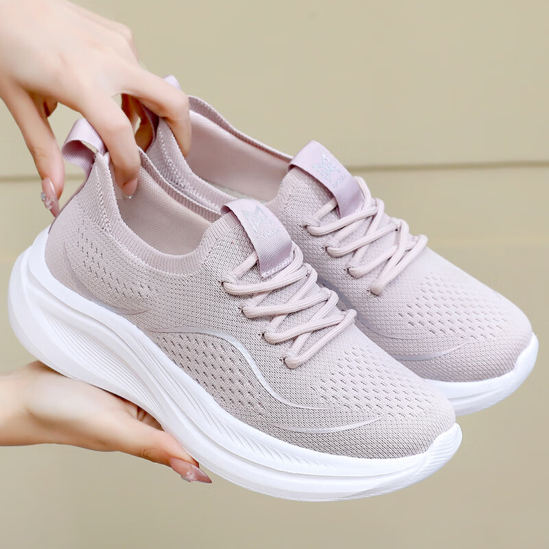 BURUIJING Old Beijing Cloth Shoes Women's Slip-On Casual Sports Shoes for Mom 61170 Black Size 40