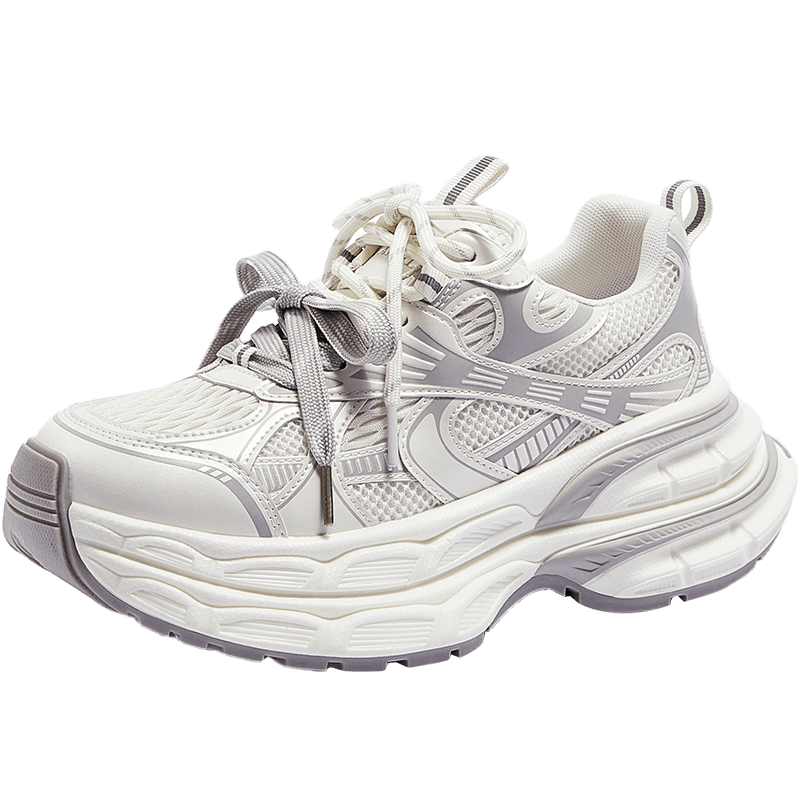 CAMEL Silver Moon Outdoor Retro Dad Shoes Thick Sole Casual Shoes L24A283742A Pearl White (Women's) Size 38