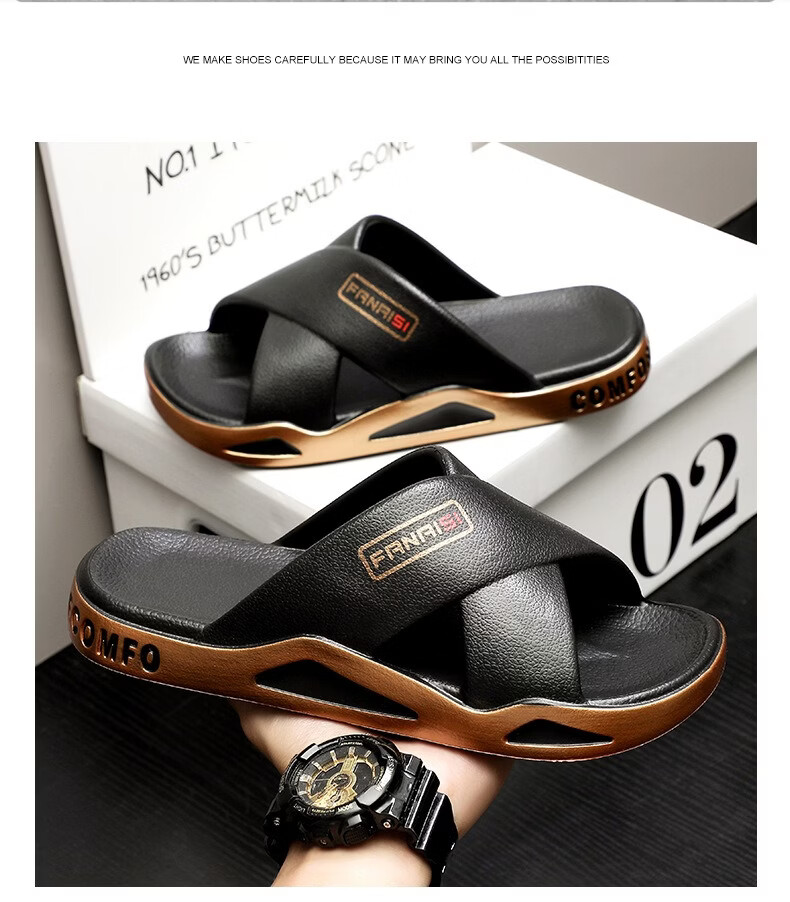 YUZHAOLIN Men's Fashion Sports Beach Slippers Comfortable Soft Sole Sandals 12
