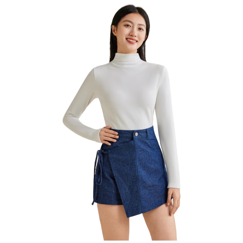 Borui Camellia Oil Moisturizing Boat Neck Base Shirt 10A Antibacterial Mite-Resistant Women's Thermal High Elastic Soft Slim Fit Top