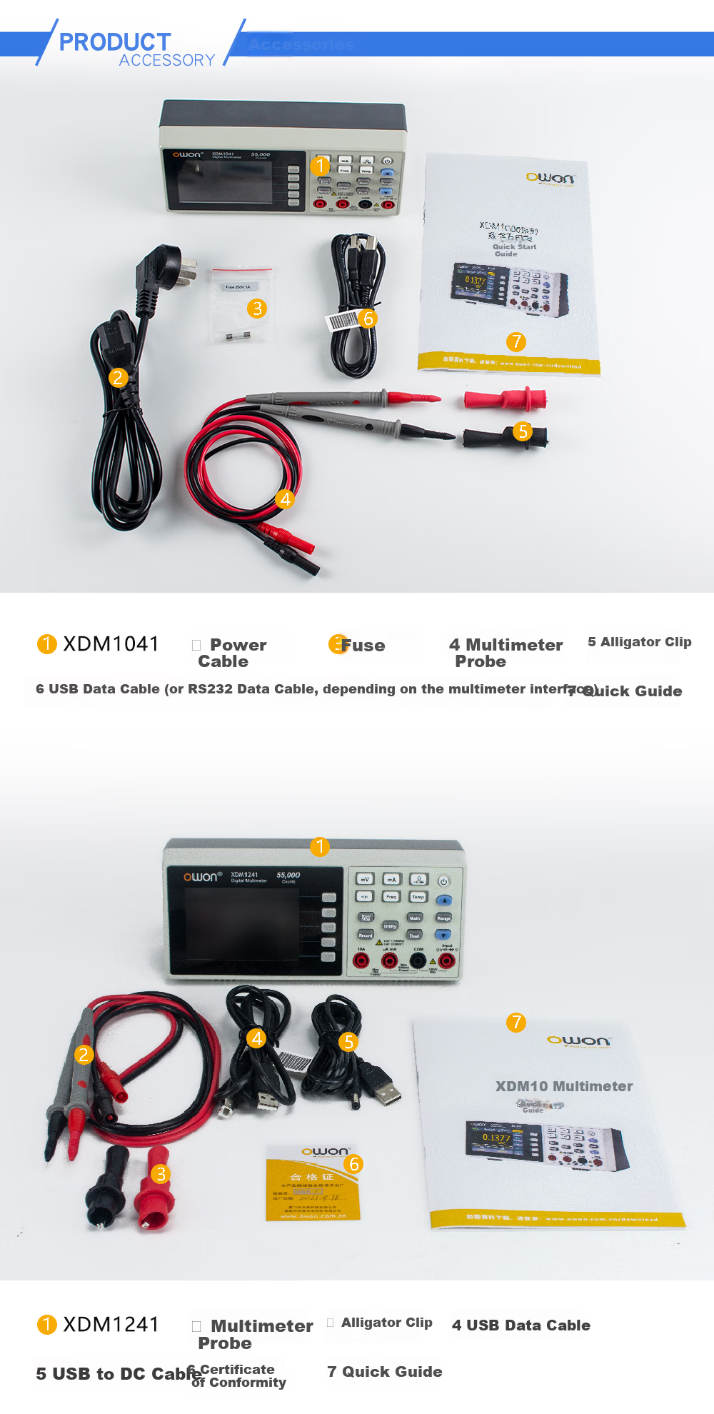 Owon Desktop Multimeter XDM1041 4.5-Digit 55000 Counts Industrial Maintenance USB Interface 9