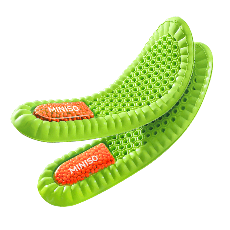 MINISO Cushion Sports Insoles for Men Shock Absorption Soft Elastic Breathable Sweat-Absorbing Odor-Resistant Comfortable Standing