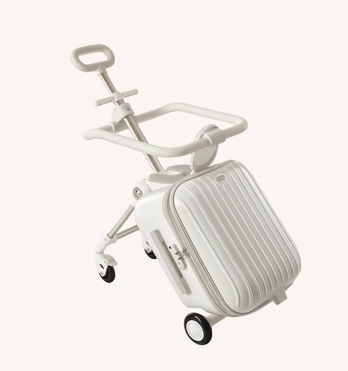 BEIESTATE Kids Travel Suitcase Toddler Ride-On Carry-On Luggage with Telescopic Handle Lazy Travel (No Guardrail Version) 34