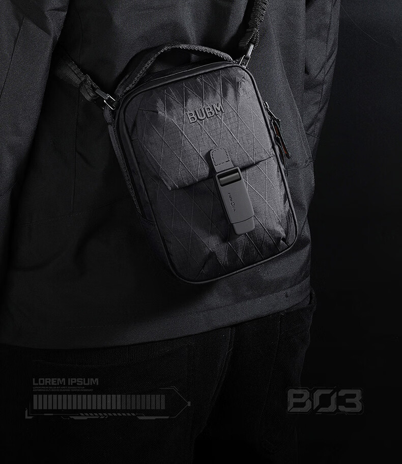BUBM Multifunctional Crossbody Bag Portable Travel Small Bag Casual Lightweight Backpack Men Large Capacity Sports Shoulder Bag 2