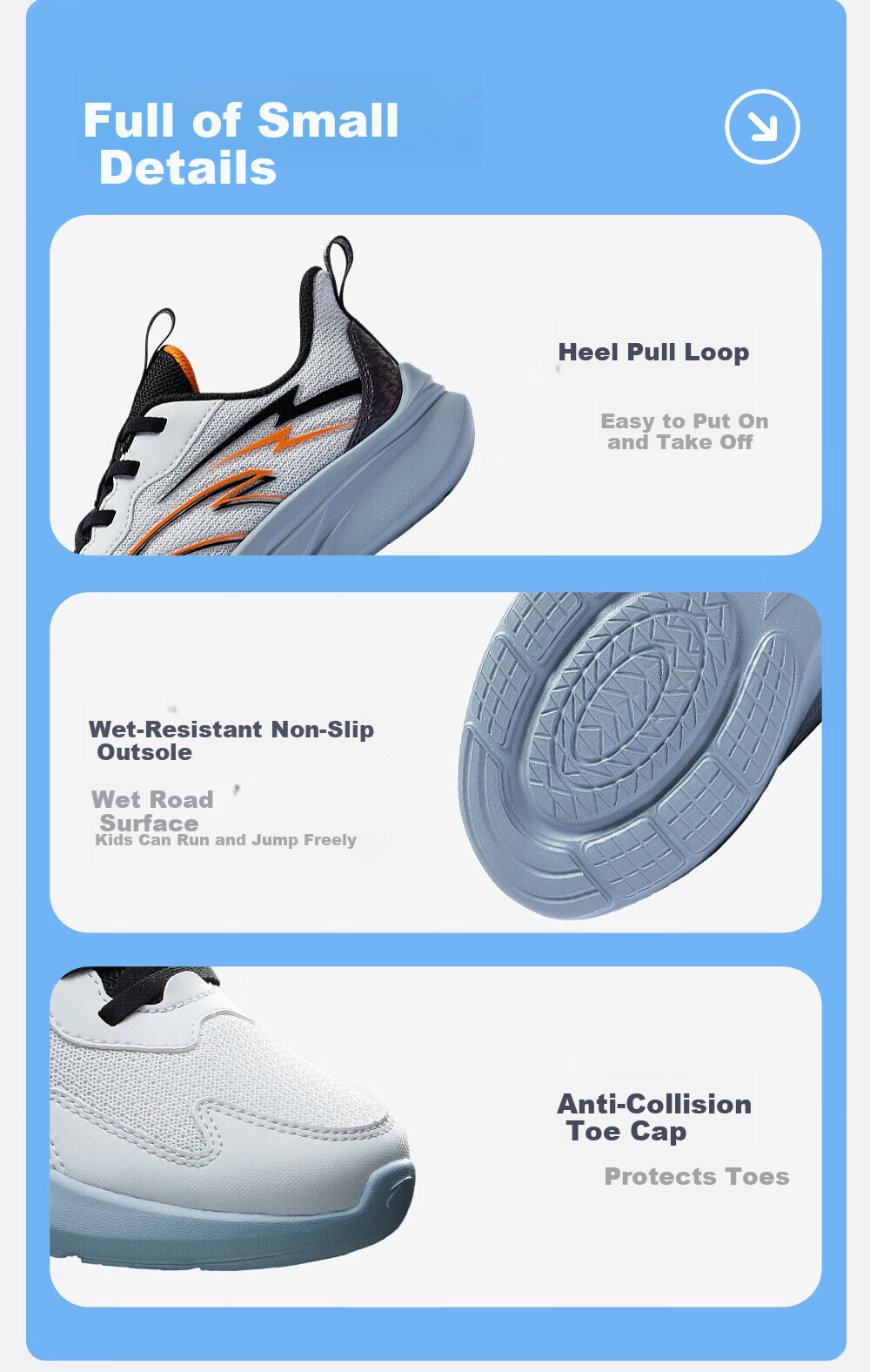 ANTA Kids Lightweight Running Shoes Unisex 2026 Spring Breathable Mesh Sports Sneakers Campus Casual A12615561 16