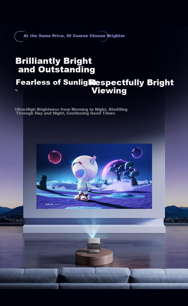 KONKA C3 PTZ Projector Home Use True 1080P Portable Projector Smart Home Bedroom Theater (280CVIA 1080P HD Full Auto Function) 5