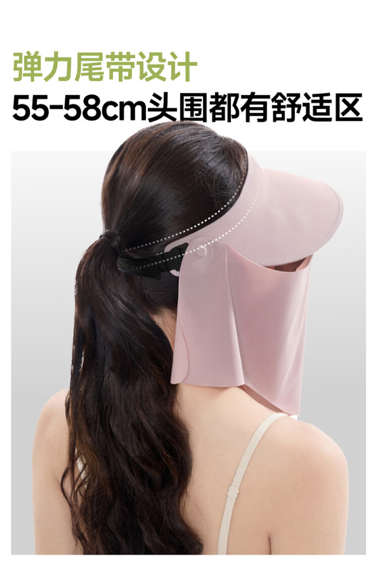Beneunder Sun Protection Hat for Women and Men with Magnetic Sunshade Face Mask, Full Face and Neck Sunshade, Black Open-Top Sun Hat 6