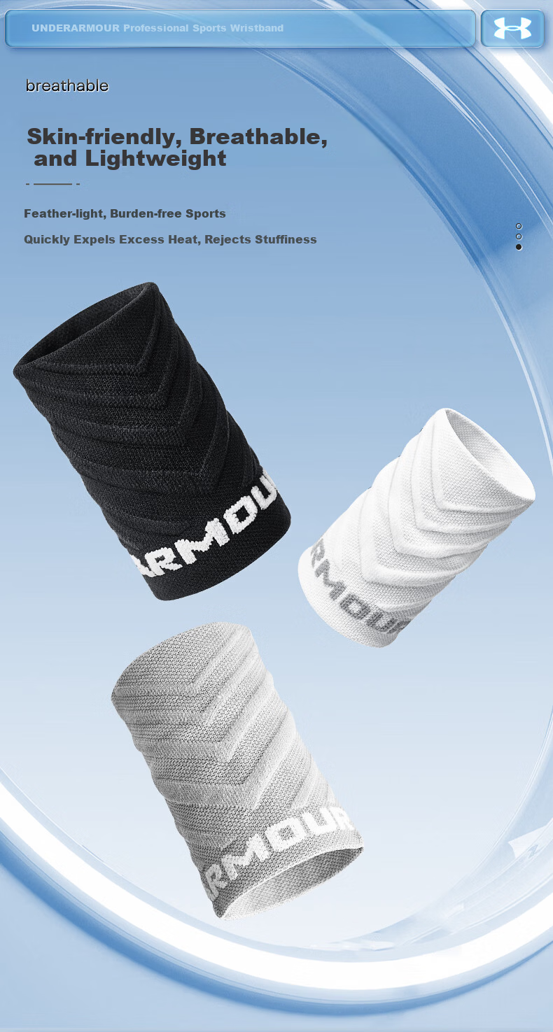 Under Armour Wristband Sports Fitness Sweat-Absorbing Wrist Towel for Badminton Basketball Volleyball Tennis Tendonitis Medical Wrist Support Brace 11
