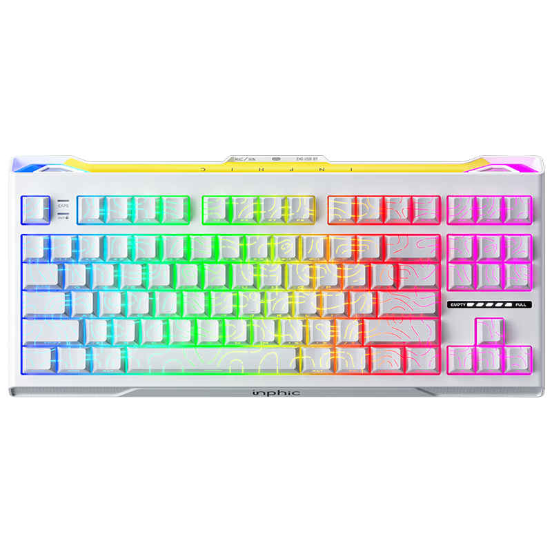 INPHIC K87PRO Wireless Mechanical Keyboard 87 Keys Wired Bluetooth Tri-Mode Gasket Custom Full-Filled Side-Engraved HIFI Gaming Esports Office Hot-Swappable 10000mAh Battery