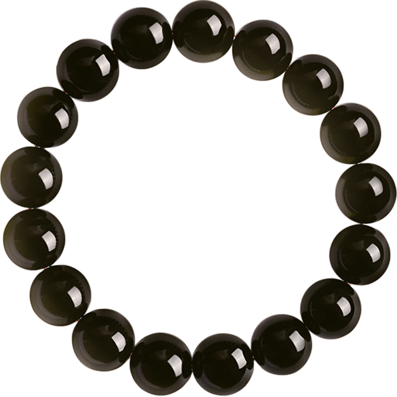 Benmingtang Natural Obsidian Bracelet, Unisex Lucky Beads, Five Elements Hydrating Lucky Bead Bracelet, Valentine's Day Gift for 520