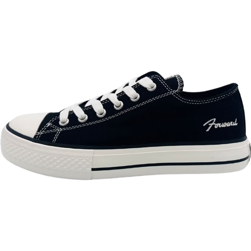 Qianjin Classic Retro Fashion Trend Canvas Shoes Breathable Non-slip Wear-resistant 2026 New Black 38