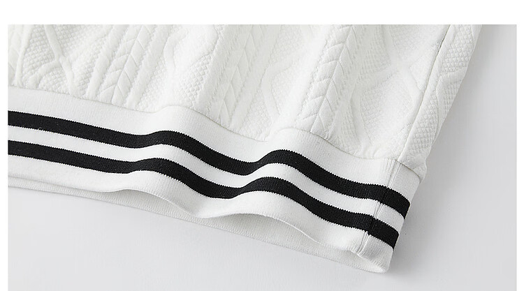 Demana British College Style Spring Autumn New V-Neck Drop Shoulder Long Sleeve Letter Color-Block Embroidered Striped Sweatshirt for Women 19