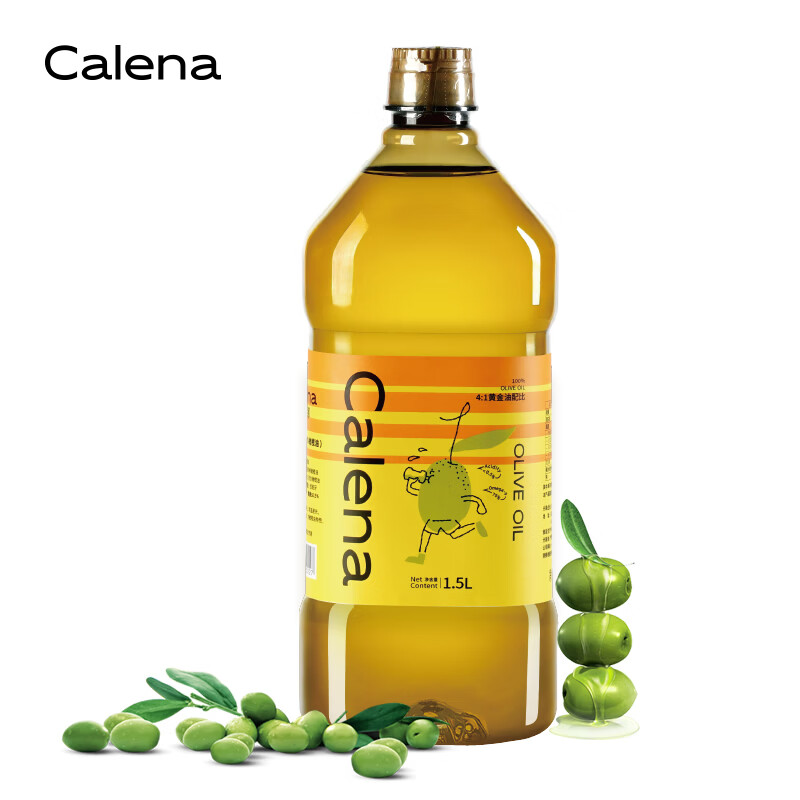 克莉娜（calena）【保真橄榄油】食用油 压榨纯正橄榄油 1.5L