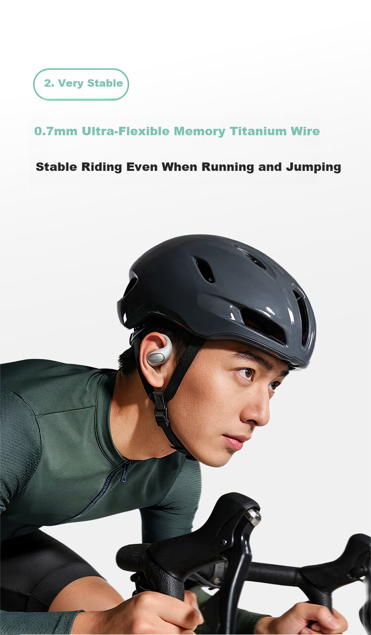 QCY Crossky R50 Open-Ear Bone Conduction True Wireless In-Ear Bluetooth Headphones Silver 6