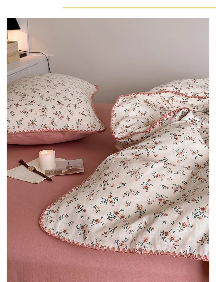 MUJI A-Class 100% Xinjiang Cotton Duvet Cover Single Piece Pure Cotton Shell Embroidery Duvet Cover 200x230cm Warm Tide 6