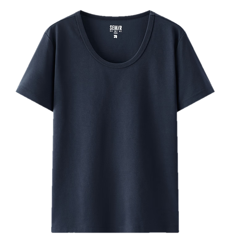 Semir Women's Short Sleeve T-Shirt, Cropped Fit, Slimming, Regular Shoulder, Inner Layering, Summer Cool Feel, Slim Fit Base Shirt, 109326100001