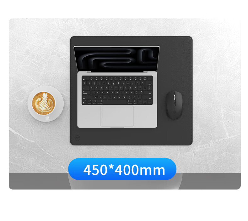 HP MP261 PU Leather Edge-Locked Gaming Office Computer Square Mouse Pad Thickened Non-Slip 45*40CM 11