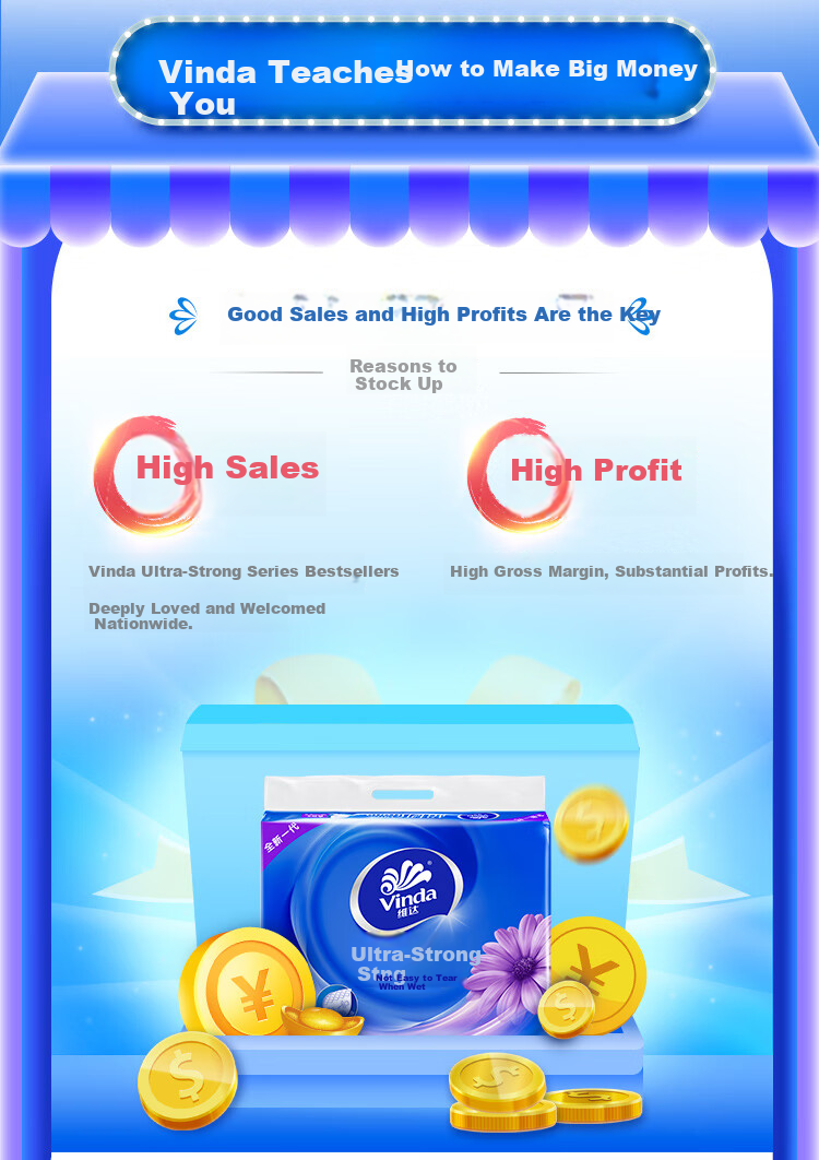 Vinda [Single Pack] Facial Tissues, Extra Strong Soft Pull S Size 3-Ply 130 Sheets * 6 Packs (Small Size) V2239 3