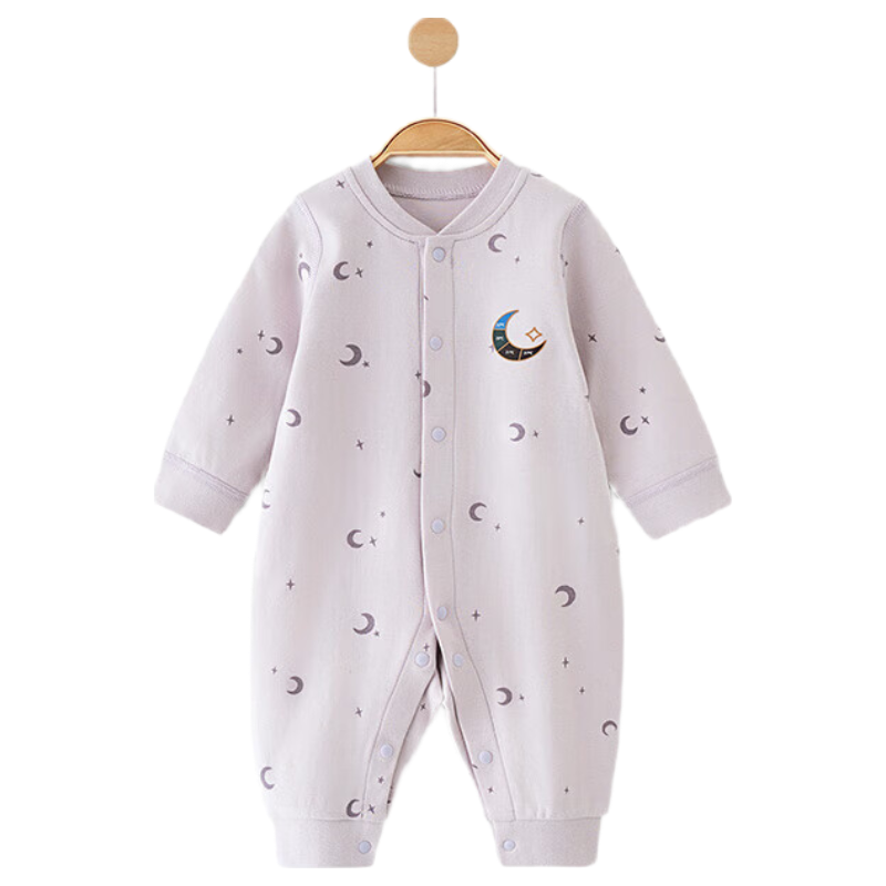Shubeiyi Baby Clothes Newborn Romper Bodysuit Spring Summer Infant Full Moon Baby Purple 73cm