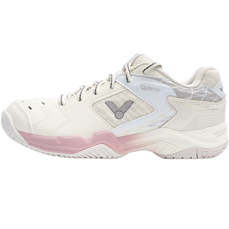 VICTOR Breathable Lightweight Comfortable Non-Slip High Elastic Stability Badminton Shoes P9200TDF/LI (Pink/Warm White) Size 39