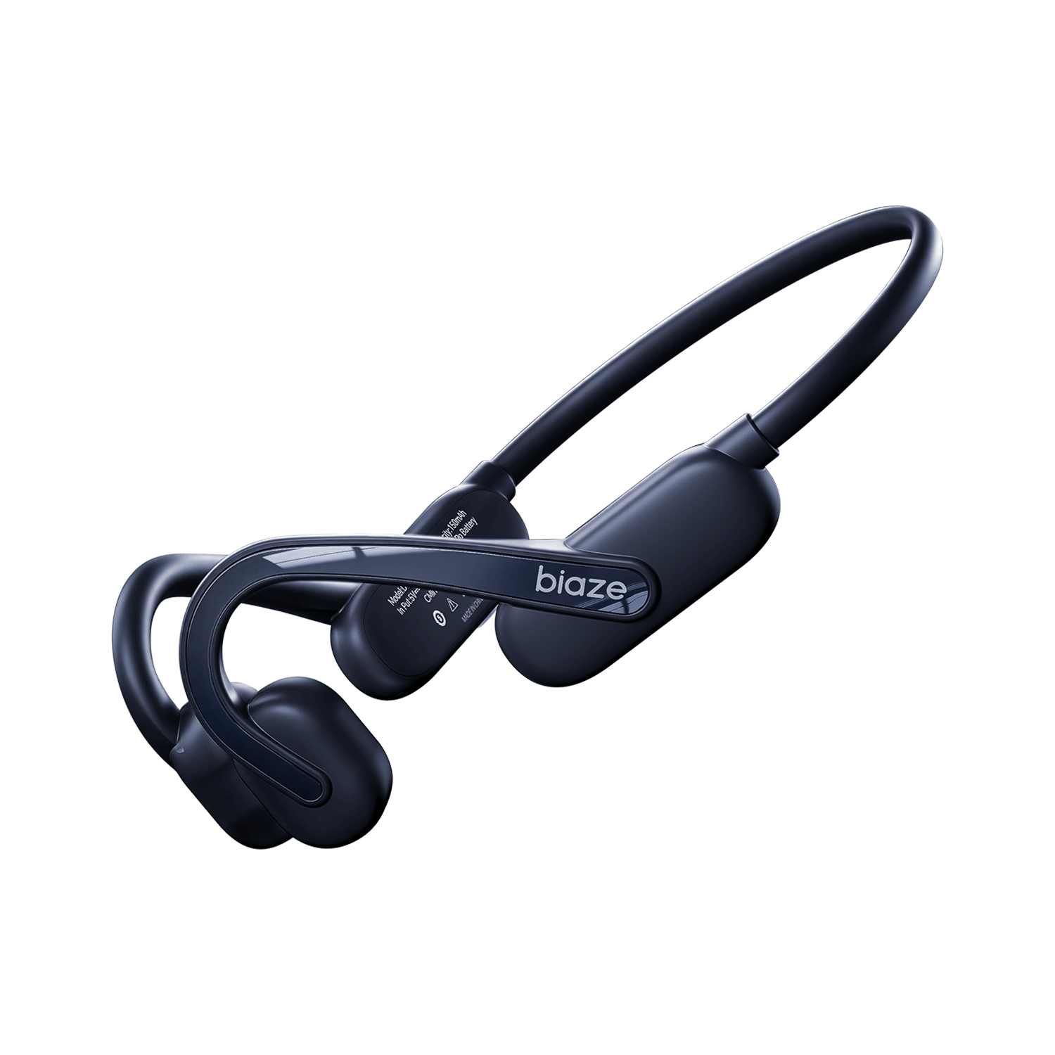 BIAZE Bone Conduction Headphones Bluetooth Open-Ear Wireless Sports Fitness Cycling Running Ultra-Long Standby Battery Life Titanium Black