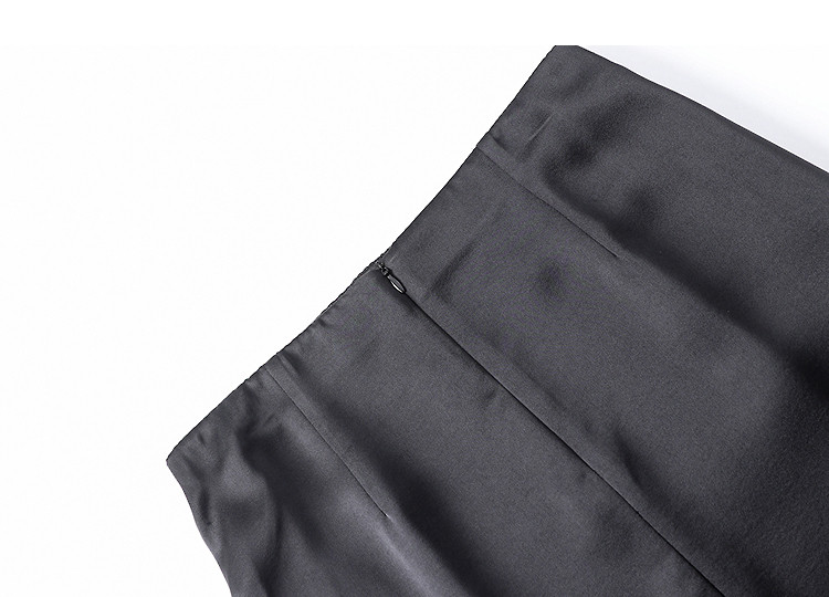 Demana Elegant Secret Spring Shiny Elastic Waist Sequin Spliced Little Black Skirt Petite Women's Skirt 14