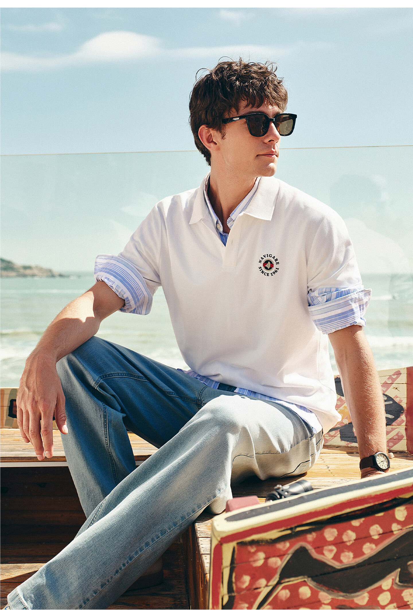 Navigare Small Sailboat 2026 Spring Summer New Cool Antibacterial Snow Cotton Short Sleeve Polo Shirt Men Turn-down Collar T-shirt 1325526602 6