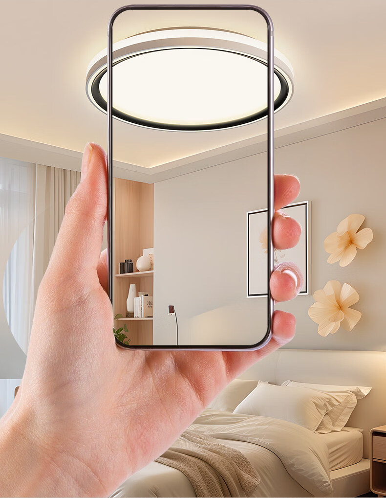 Laberta Full Spectrum Ceiling Light Bedroom Simple Modern Eye Protection Anti-Glare Children's Room Lighting Remote Control Stepless Dimming - 80W 14