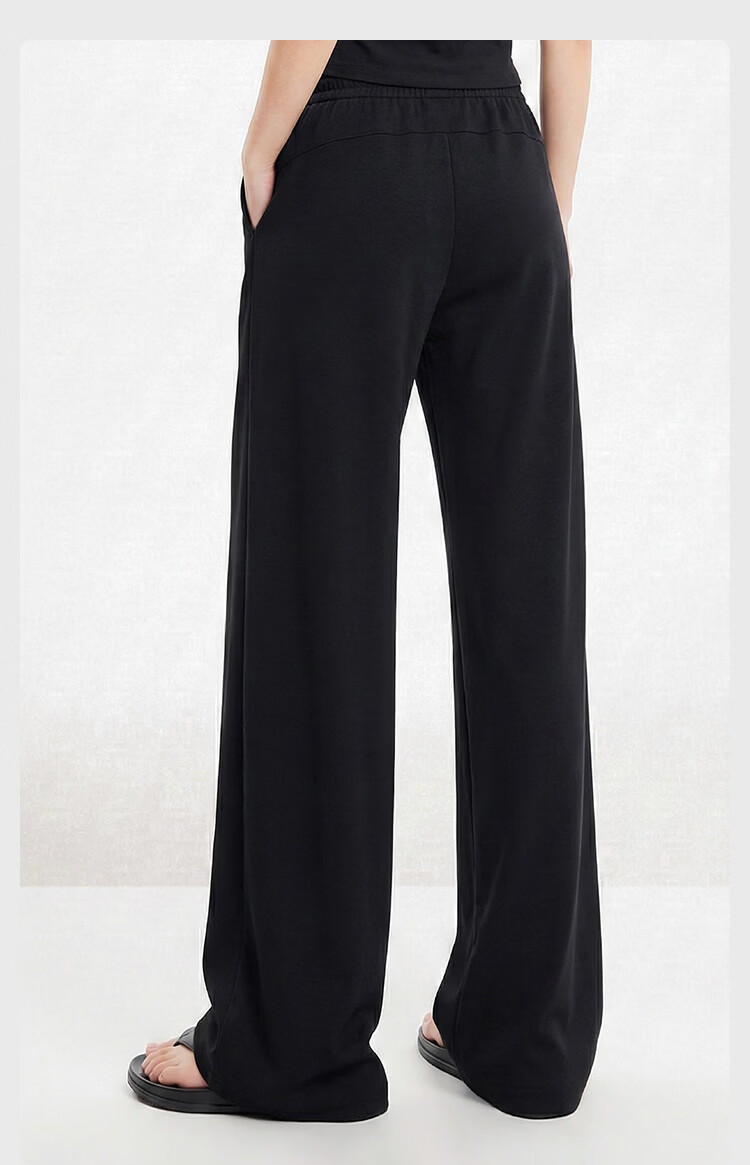 JD Jingzao Women's Modal Casual Pants 2026 New Spring High Waist Straight Slim Light Coffee L 13
