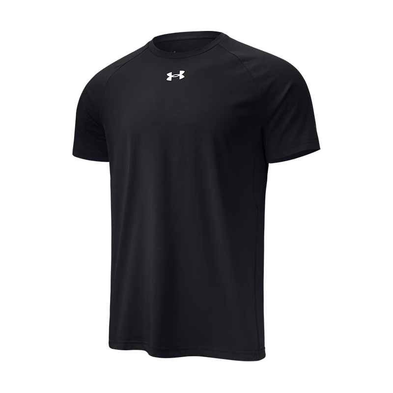Under Armour Men's Short Sleeve Summer Quick-Dry Antibacterial Cotton-Feel Casual Sports Trendy Versatile Gym Training T-Shirt
